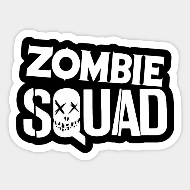 ZOMBIE SQUAD Logo (White) Sticker by Zombie Squad Clothing